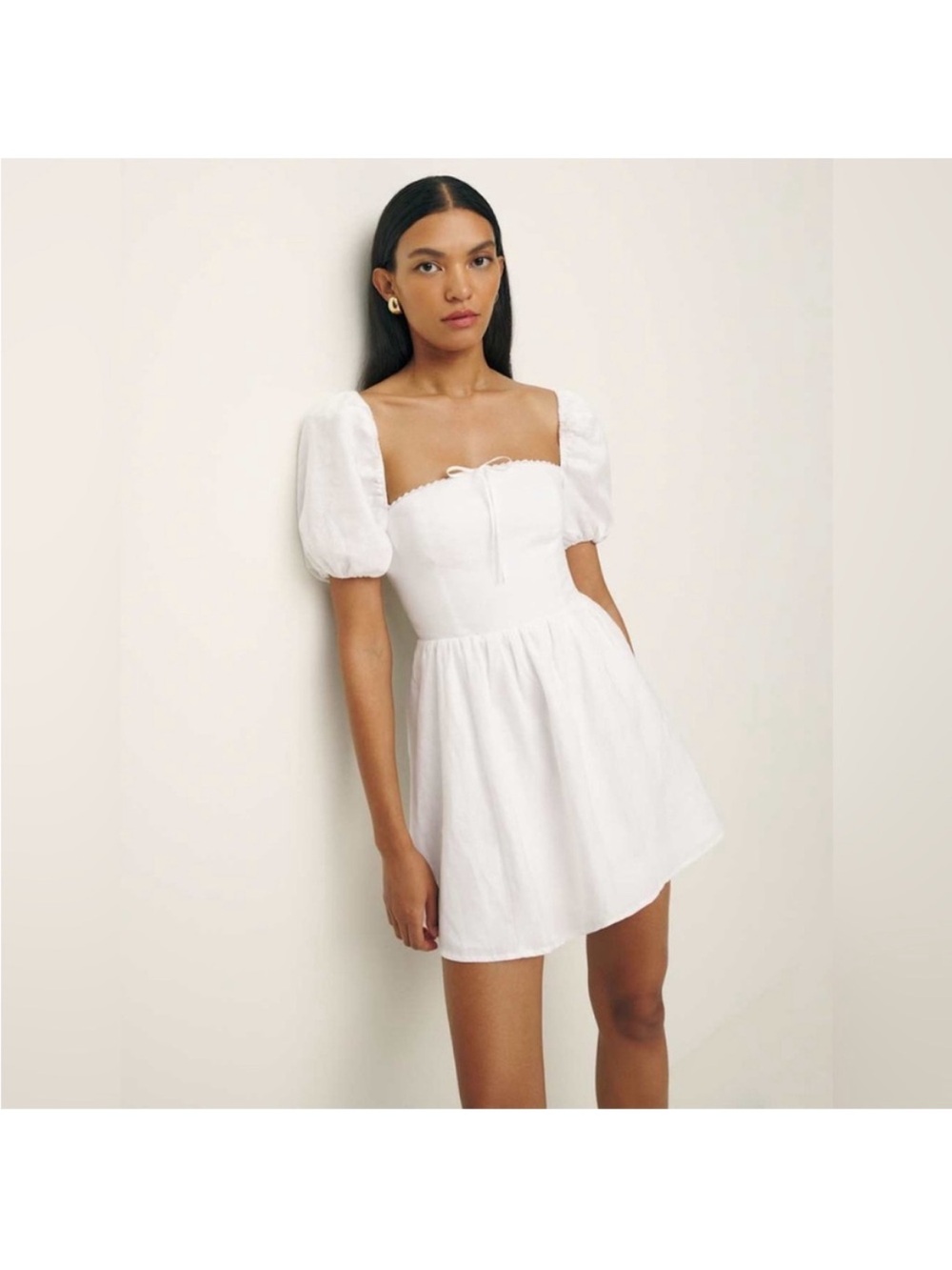 Reformation | White Malvina Linen Dress | 12